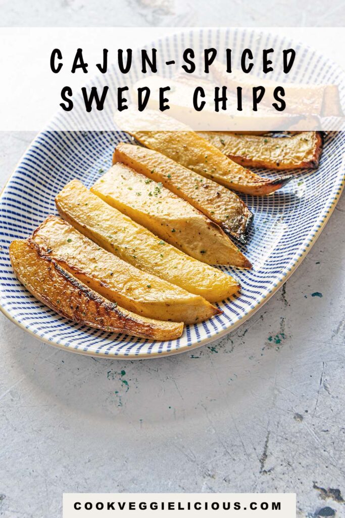 swede chips (wedges) on plate