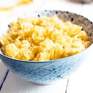 mashed swede in bowl