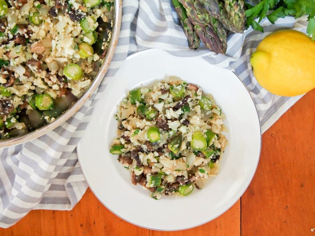 cauliflower risotto - vegan asparagus recipes