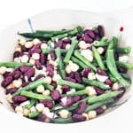 three bean salad in bowl