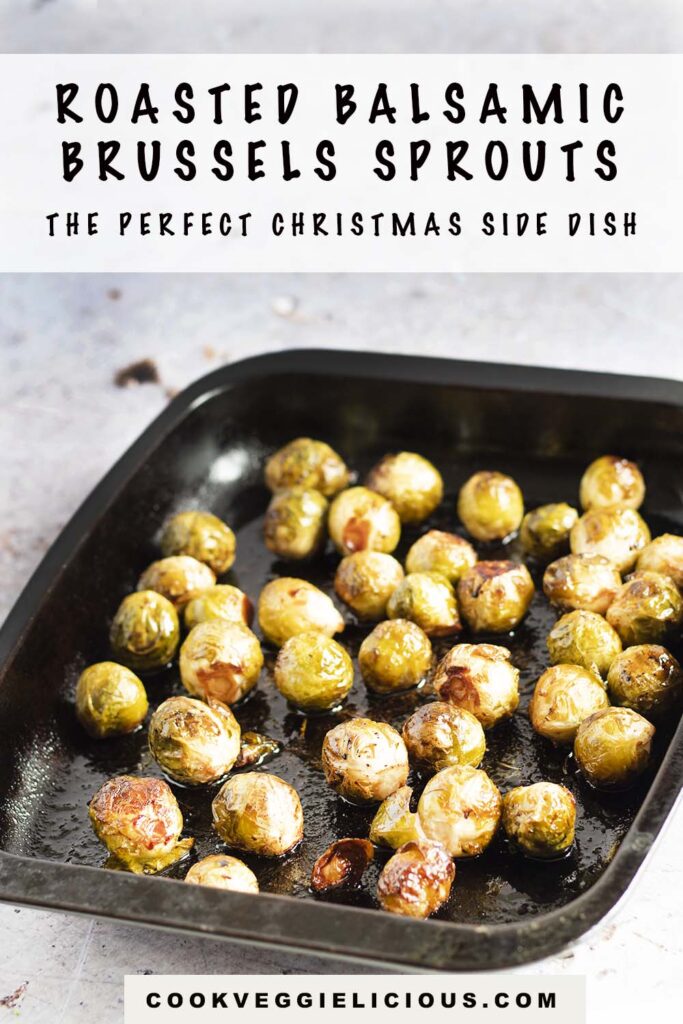 roasted brussels sprouts in baking dish
