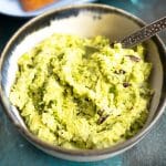 vegan guacamole in bowl