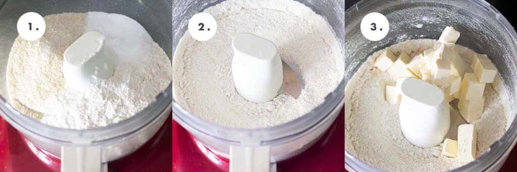 ingredients for pastry in food processor