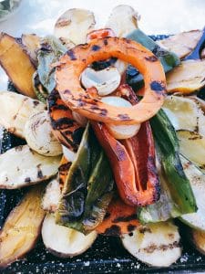 BBQd vegetables from vegan buenos aires