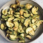 how to cook courgettes - fried courgettes on plate