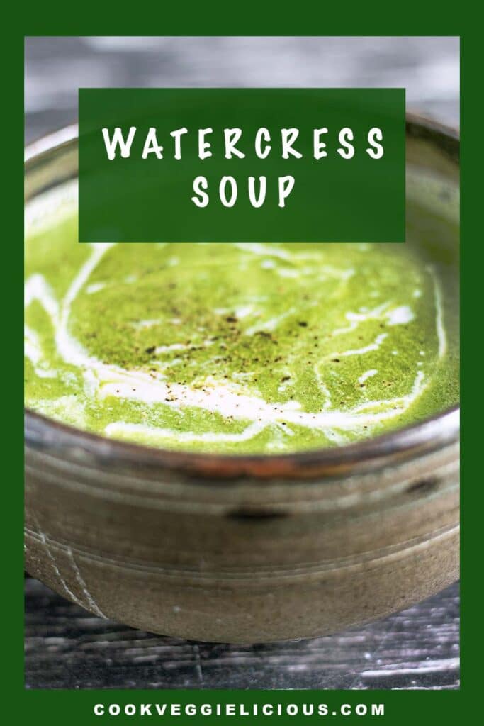watercress soup in brown ceramic bowl