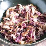 sauteed radicchio in wok
