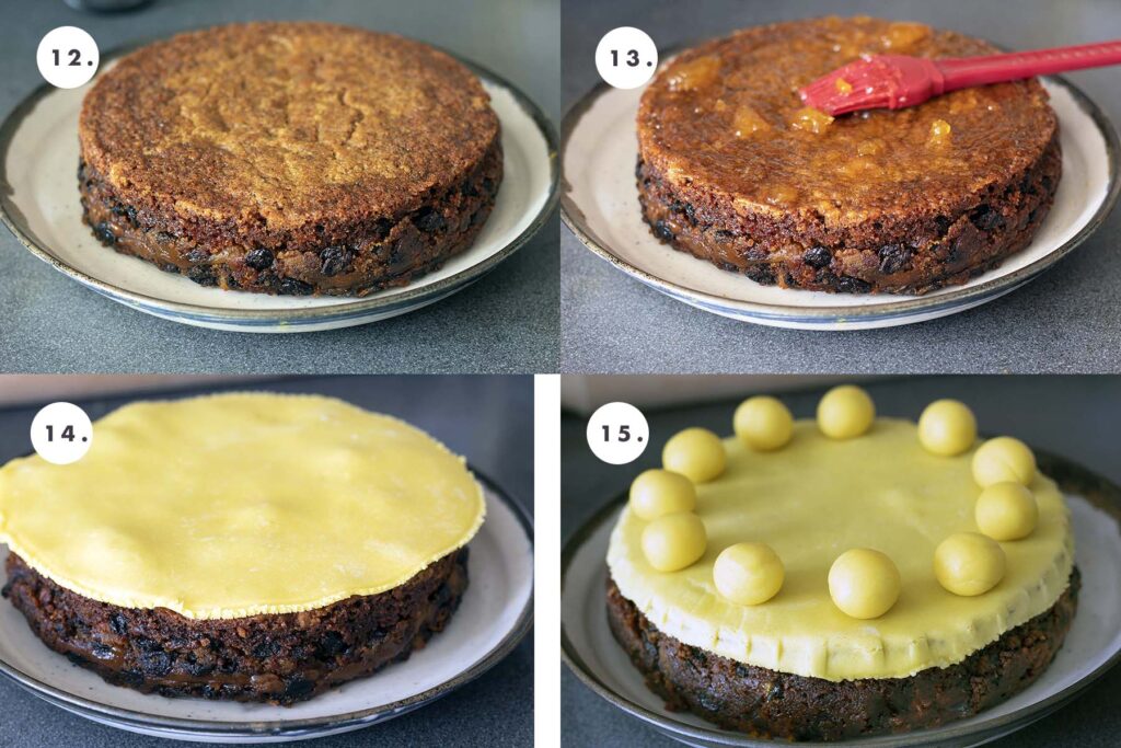 stages in decorating a simnel cake