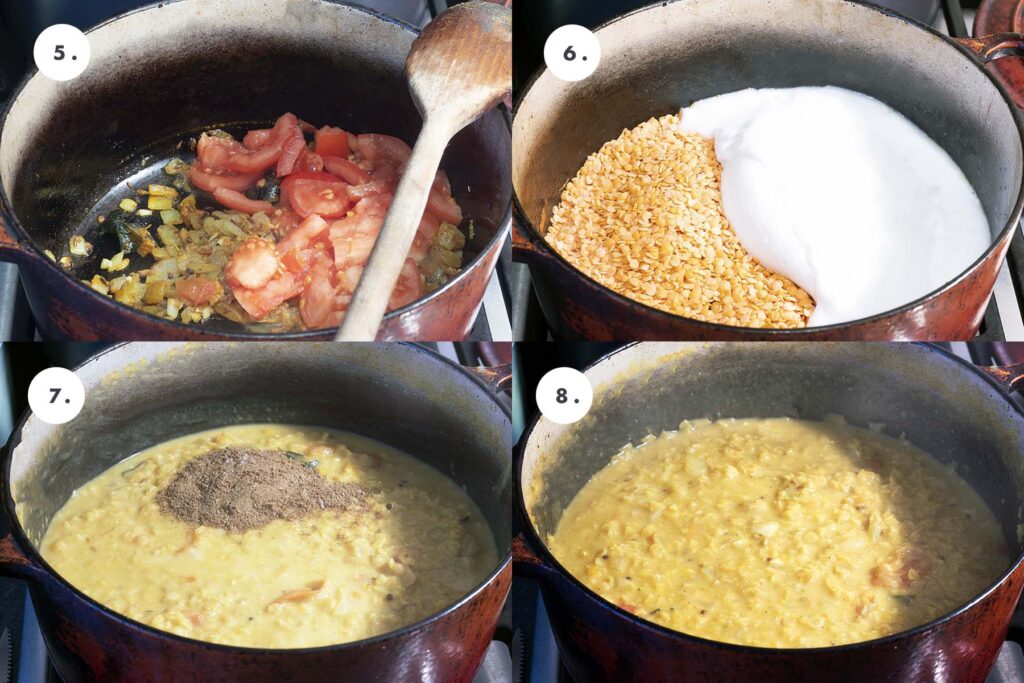 stages involved in making dal