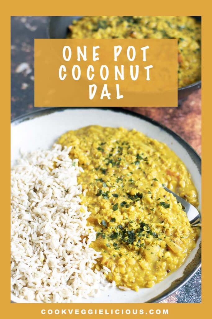 Coconut dal with rice