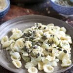 fennel and pasta on plate