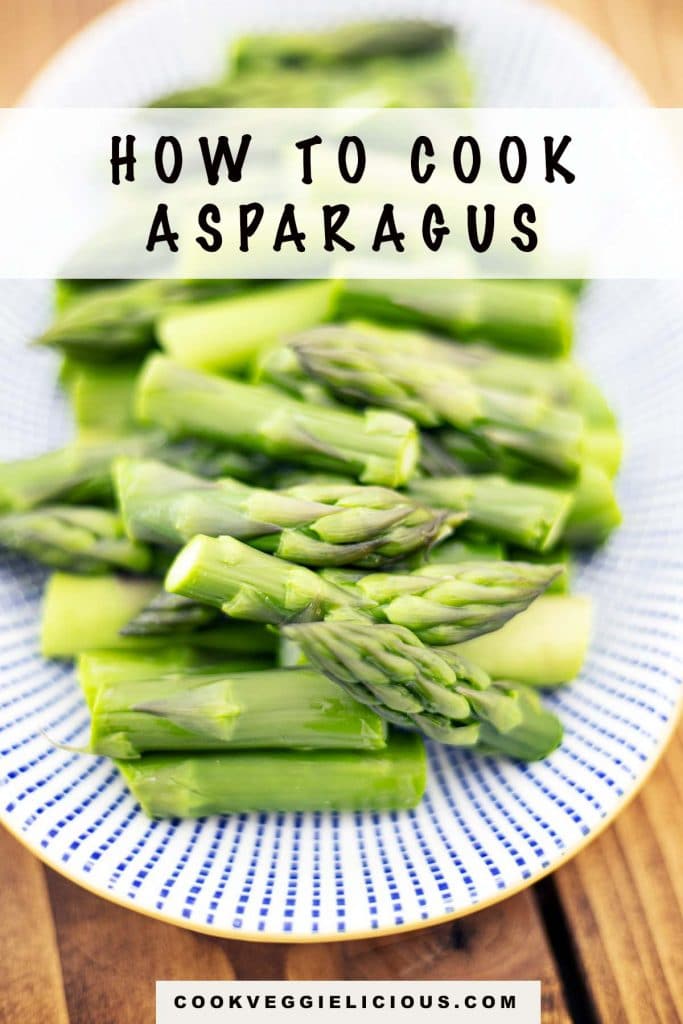 asparagus on platter